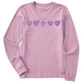 Women's Folk Valentines Long Sleeve Crusher Tee