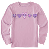 Kids Folk Valentines Long Sleeve Crusher Tee