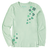 Women's Floating Shamrocks Long Sleeve Crusher Tee