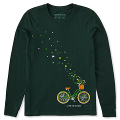 Women's Irish Clover Bike Long Sleeve Crusher Tee