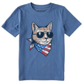 Kids USA Cat Short Sleeve Crusher Tee