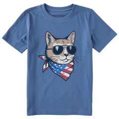 Kids USA Cat Short Sleeve Crusher Tee