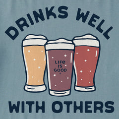 Men's Drinks Beer Well with Others Short Sleeve Crusher Tee