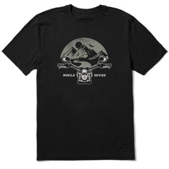 Men's Mobile Device Moto Handlebars Short Sleeve Tee