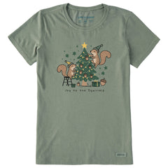 Women's Joy to the Squirrels Short Sleeve Crusher Tee