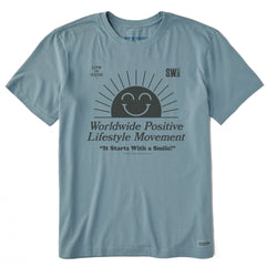 Men's LIG x S.W.Smiley Rising Sun Short Sleeve Crusher Tee