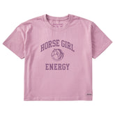Women's Horse Girl Energy Short Sleeve Crusher Boxy Tee