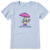 Women's I Like Pina Coladas Short Sleeve Crusher Tee