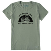 Women's IT's Trash Can Not Trash Can't Short Sleeve Crusher Tee