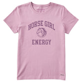 Women's Horse Girl Energy Short Sleeve Crusher Tee