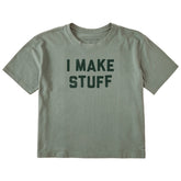 Women's I Make Stuff Short Sleeve Crusher Boxy Tee