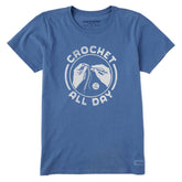 Women's Crochet All Day Short Sleeve Tee
