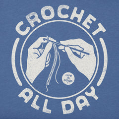 Women's Crochet All Day Short Sleeve Tee