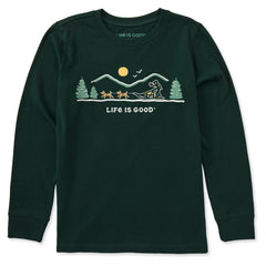 Kids Dogsled Vista Long Sleeve Crusher Tee