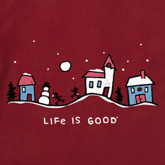 Men's Snowman Village Vista Long Sleeve Crusher Tee