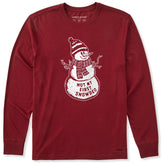 Men's Not Snowman's First Snowdeo Long Sleeve Crusher Tee