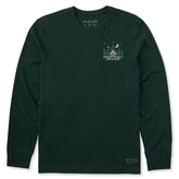 Men's Tiny Snowy Cabin Long Sleeve Crusher Tee