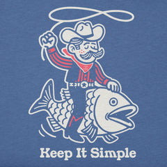 Kids Keep it Simple Cowboy Fish Short Sleeve Crusher Tee