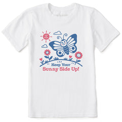 Kids Sunny Side Up Butterfly Short Sleeve Crusher Tee