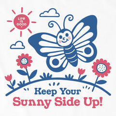 Kids Sunny Side Up Butterfly Short Sleeve Crusher Tee