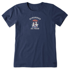 Women's Kindness is Free Ducks Short Sleeve Tee