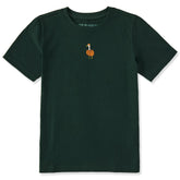Kids Embroidered Pumpkin Goose Short Sleeve Crusher Tee