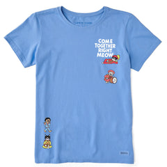 Women's Come Together Right Meow Cats Short Sleeve Tee