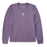 Women's Embroidered Lil Ghost Long Sleeve Crusher Tee