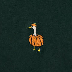 Women's Embroidered Pumpkin Goose Short Sleeve Crusher Tee