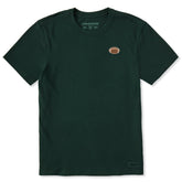 Men's Football Embroidery Short Sleeve Crusher Tee