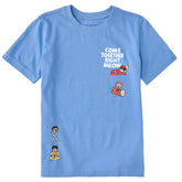 Kids Come Together Right Meow Cats Short Sleeve Crusher Tee