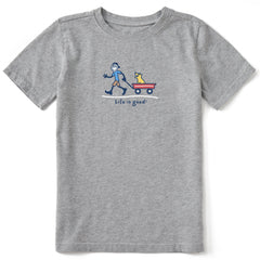 Kids Jake and Rocket Wagon Short Sleeve Crusher Tee