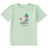 Kids Jake and Rocket Balloons Short Sleeve Crusher Tee