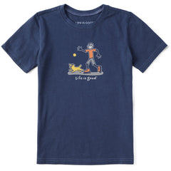Kids Jake and Rocket Skating Short Sleeve Crusher Tee
