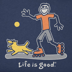 Kids Jake and Rocket Skating Short Sleeve Crusher Tee