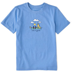 Kids Jake and Rocket Clouds Short Sleeve Crusher Tee