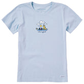 Women's Jake and Rocket Clouds Short Sleeve Crusher Tee