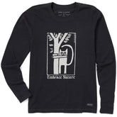 Women's Embrace Nature Cat Long Sleeve Crusher Tee
