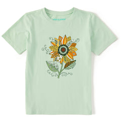 Kids Sunflower Season Short Sleeve Crusher Tee
