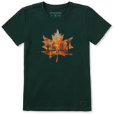 Women's Leaf Your Worries Behind Short Sleeve Crusher Tee