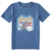 Kids Ski Moose Short Sleeve Crusher Tee