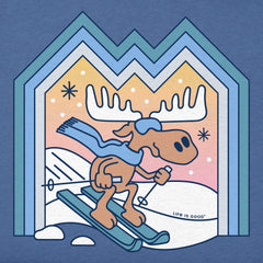 Kids Ski Moose Short Sleeve Crusher Tee