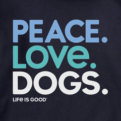 Adult Unisex Peace Love Dogs Every Wear Crew Sweatshirt
