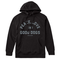 Adult Unisex Peace Love and Good Dogs Every Wear Hoodie Sweatshirt