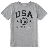 Kids USA Soccer New York Short Sleeve Crusher Tee