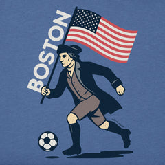 Kids Boston USA Soccer Short Sleeve Crusher Tee