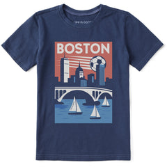 Kids Boston Soccer Short Sleeve Crusher Tee