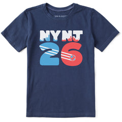 Kids NY NJ 26 Short Sleeve Crusher Tee
