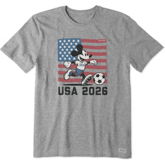 Men's Steamboat Willie Soccer Short Sleeve Tee