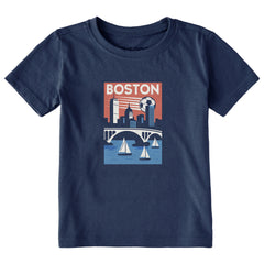 Toddler Boston Soccer Short Sleeve Crusher Tee
